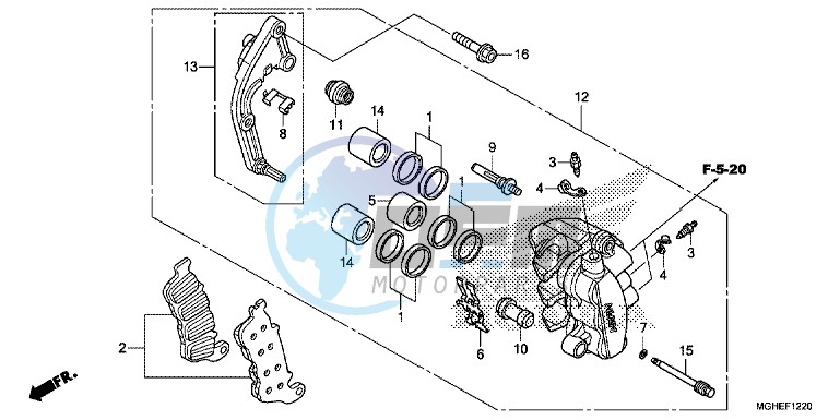 L. FRONT BRAKE CALIPER