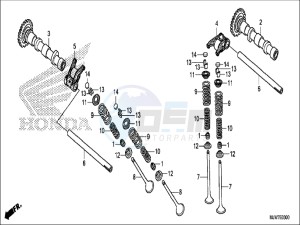 CB500FAH CB500F ED drawing CAMSHAFT/VALVE