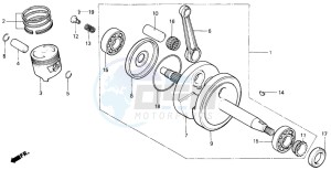 XR80R drawing CRANKSHAFT/PISTON