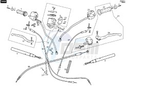 GPR RACING - 50 CC VTHGR1D1A EU2 drawing HANDLEBAR - CONTROLS