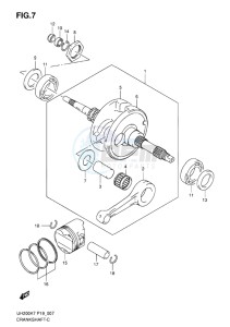 UH200 BURGMAN EU-UK drawing CRANKSHAFT