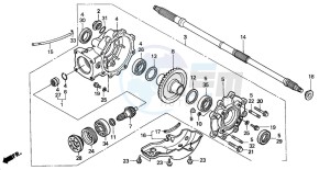 TRX350TE FOURTRAX 350 ES drawing FINAL DRIVEN GEAR