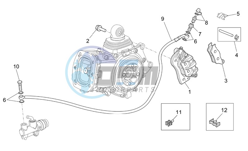 Rear brake caliper