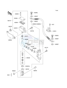 KL 250 G [SUPER SHERPA] (G4-G8 G8 CAN ONLY) [SUPER SHERPA] drawing REAR MASTER CYLINDER