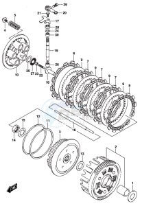 GSX-250RA drawing CLUTCH