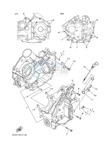 YXR700F YXR7FSPB RHINO 700 SPORTS EDITION (1RB9 1RBA 1RBB) drawing CRANKCASE