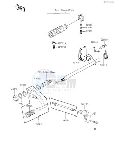 KZ 700 A (A1) drawing GEAR CHANGE MECHANISM