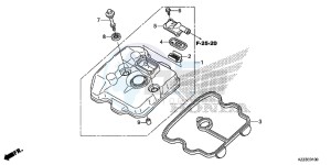 CRF250ME CRF250M UK - (E) drawing CYLINDER HEAD COVER