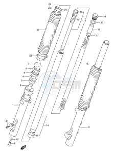 DR800S (E4) drawing FRONT FORK