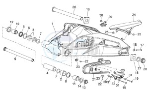 Shiver 750 (AA, JP, K, MAL, T, TW) drawing Swing arm