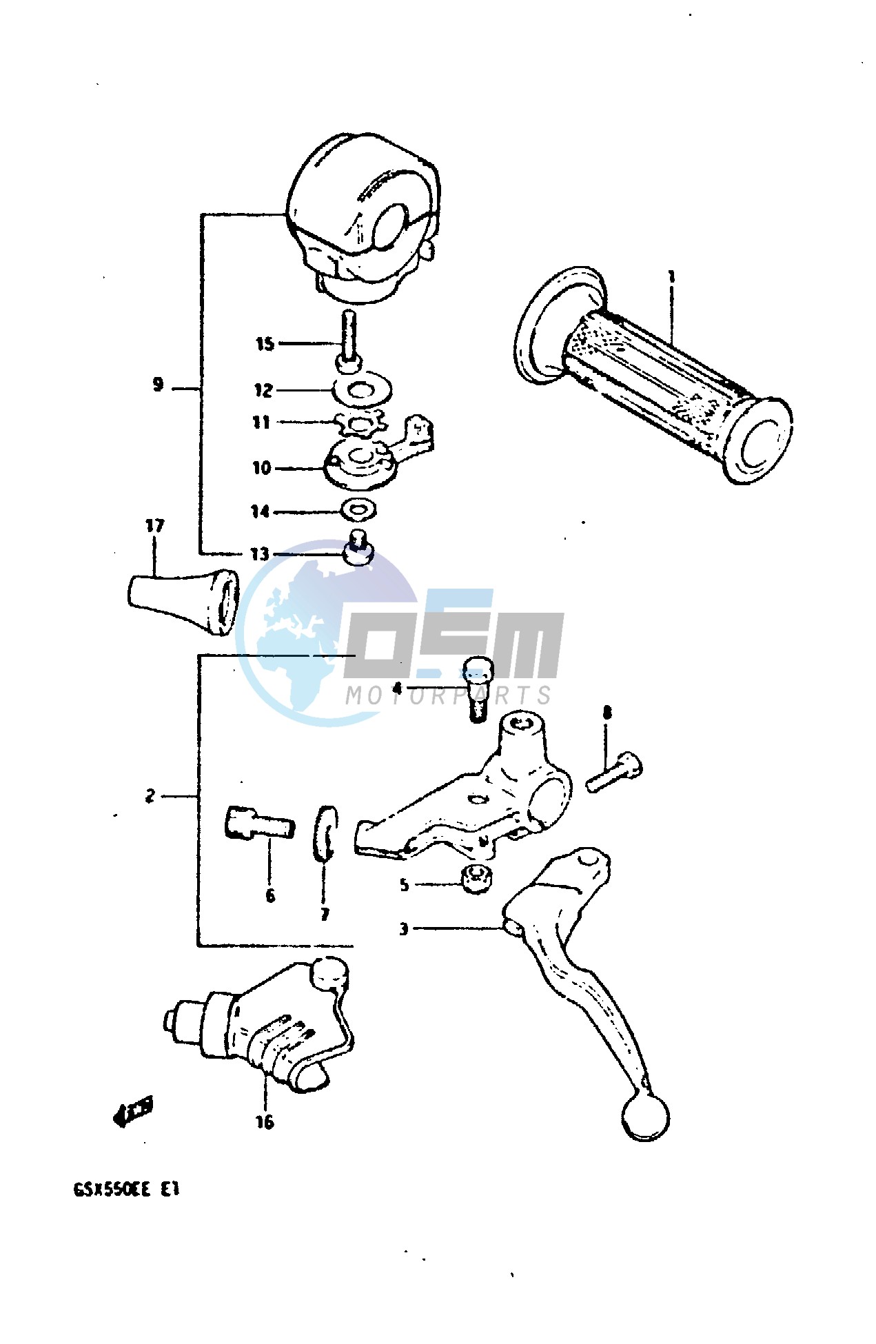 LEFT HANDLE SWITCH (GSX550ESD ESE EFE)