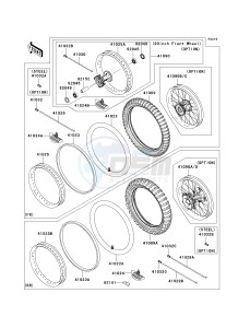 KX 250 R (R6F-R7F) R6F drawing WHEELS_TIRES