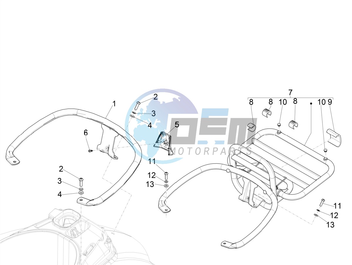 Rear luggage rack