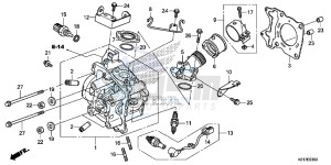 SH125AD SH125i UK - (E) drawing CYLINDER HEAD