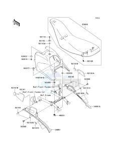 KSV 700 B [KFX 700] (B6F-B9F) B6F drawing SEAT