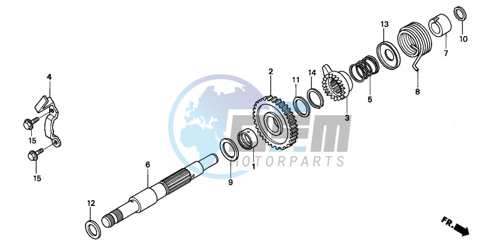 KICK STARTER SPINDLE