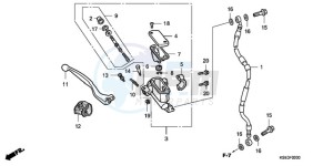 CRF150R9 Europe Direct - (ED) drawing FR. BRAKE MASTER CYLINDER