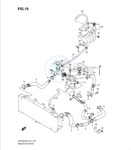 GSF650/S drawing RADIATOR HOSE