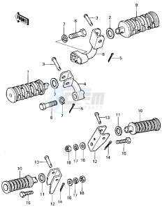 KZ 440 B (B1) drawing FOOTRESTS -- 80 B1- -