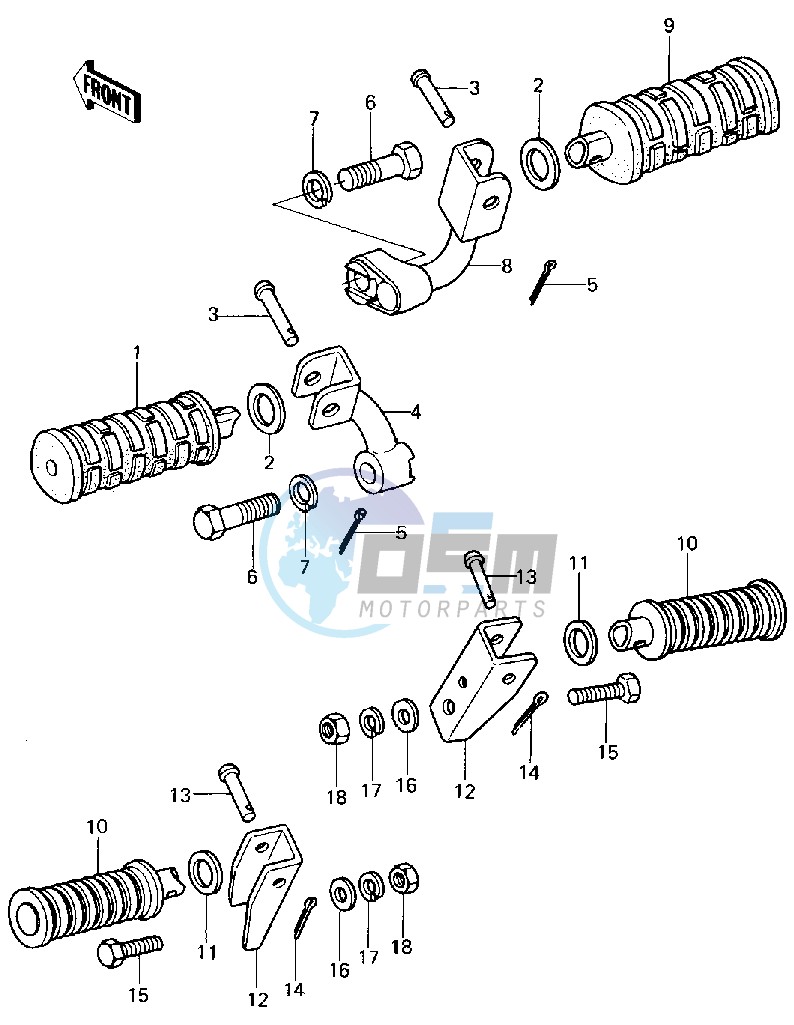 FOOTRESTS -- 80 B1- -