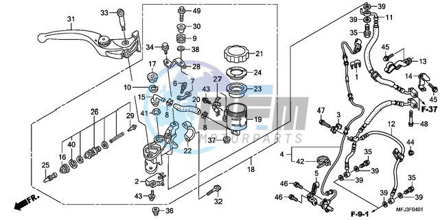 FR. BRAKE MASTER CYLINDER (CBR600RA)