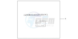 CB1000RAC drawing 3D LOGO SILVER