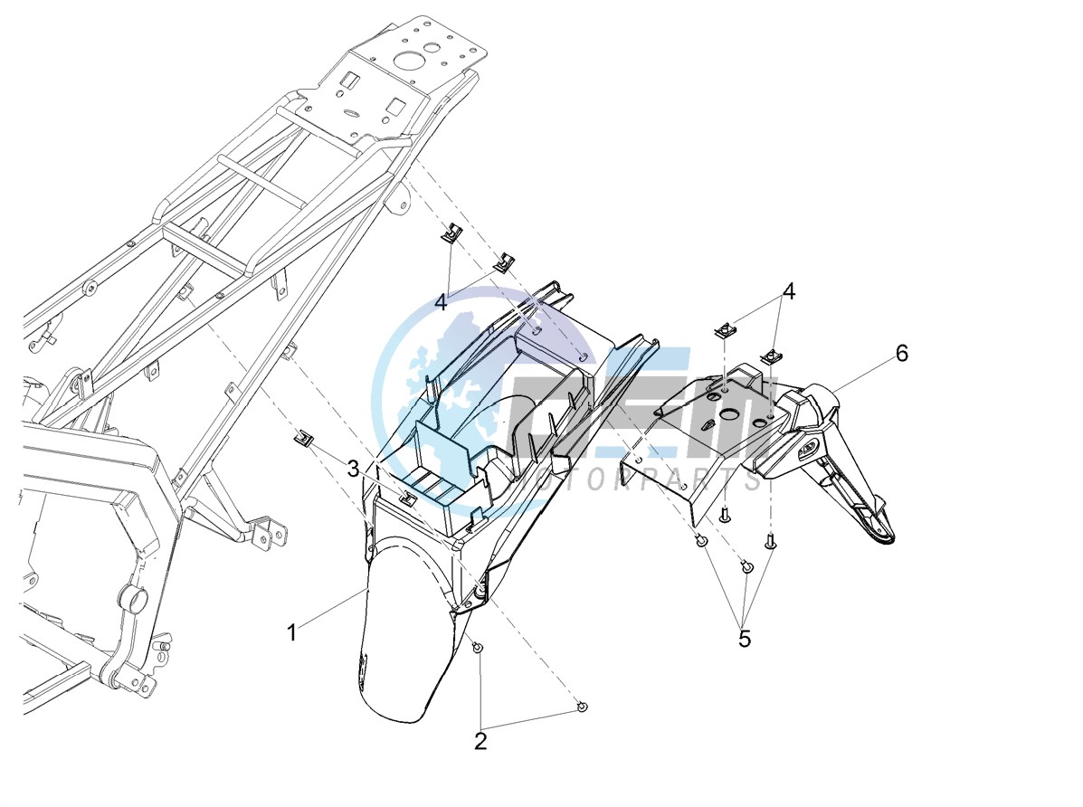 Rear mudguard