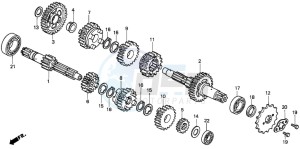 CM125C drawing TRANSMISSION