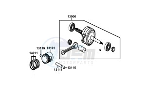 K-PIPE 50 drawing Crankshaft  Piston