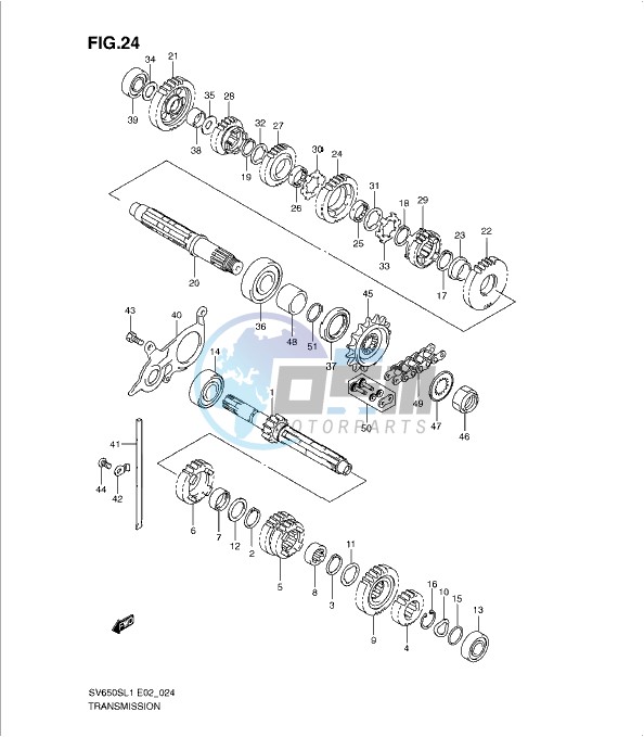 TRANSMISSION (SV650L1 E24)