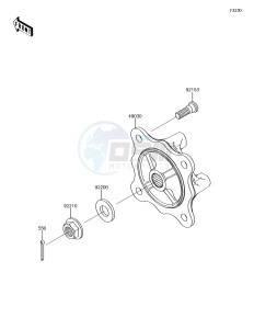 MULE PRO-DX KAF1000EJF EU drawing Front Hub