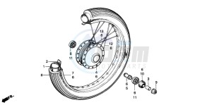 C90 drawing FRONT WHEEL