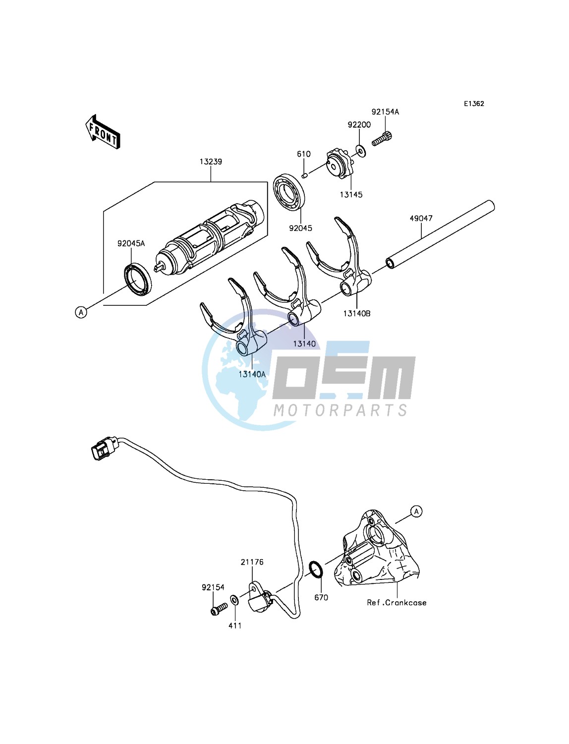 Gear Change Drum/Shift Fork(s)