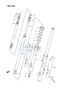 RM80 (E3) drawing FRONT FORK (MODEL S)