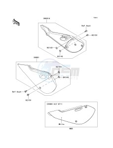 KX 65 A [KX65 MONSTER ENERGY] (A6F - A9FA) A9FA drawing SIDE COVERS