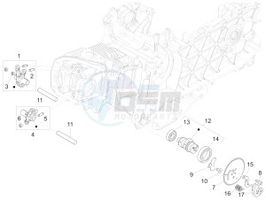 150 Sprint 4T 3V ie (NAFTA) drawing Rocking levers support unit