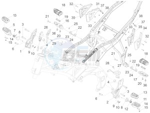 ETV 1200 Caponord Carabinieri drawing Foot rests