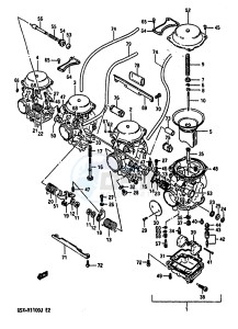 GSX-R1100 (G-H-J) drawing CARBURETOR (MODEL G H)