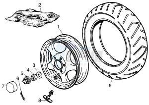 ET2 INIEZIONE 50 drawing Rear Wheel