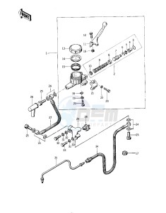 KZ 400 A (A1-A2) drawing FRONT MASTER CYLINDER