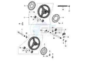 XR6 E - 50 cc drawing WHEELS