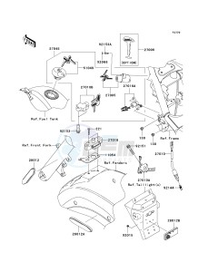 VN 900 C [VULCAN 900 CUSTOM] (7F-9FA) C8F drawing IGNITION SWITCH_LOCKS_REFLECTORS