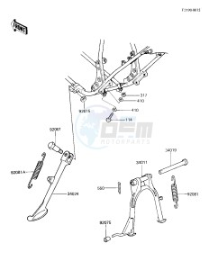 KZ 750 E (E2-E3) drawing STANDS -- 81 -82 KZ750-E2_E3- -