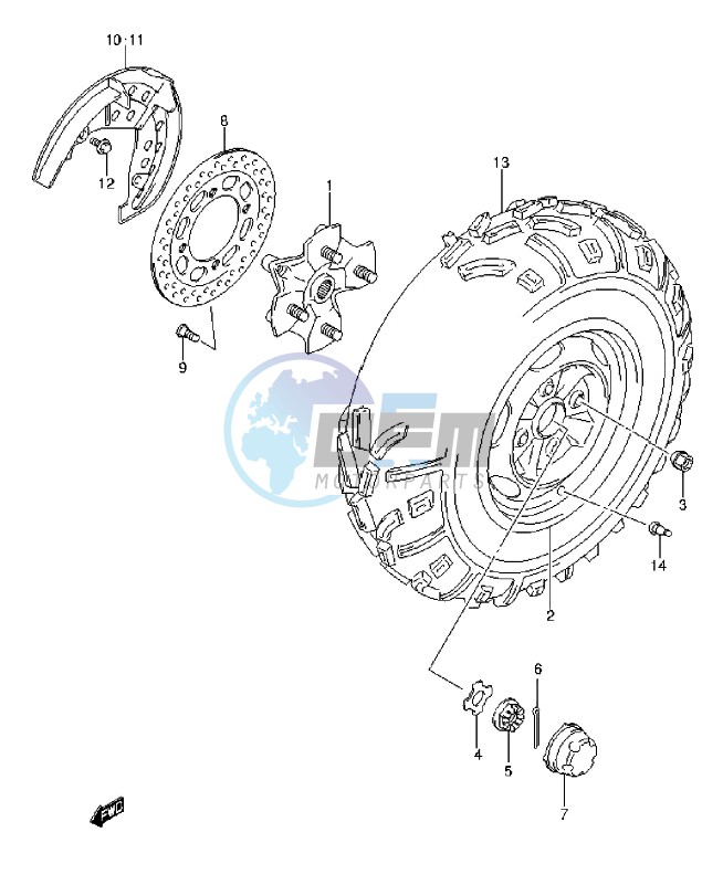 FRONT WHEEL (LT-A750XZL3 P17)