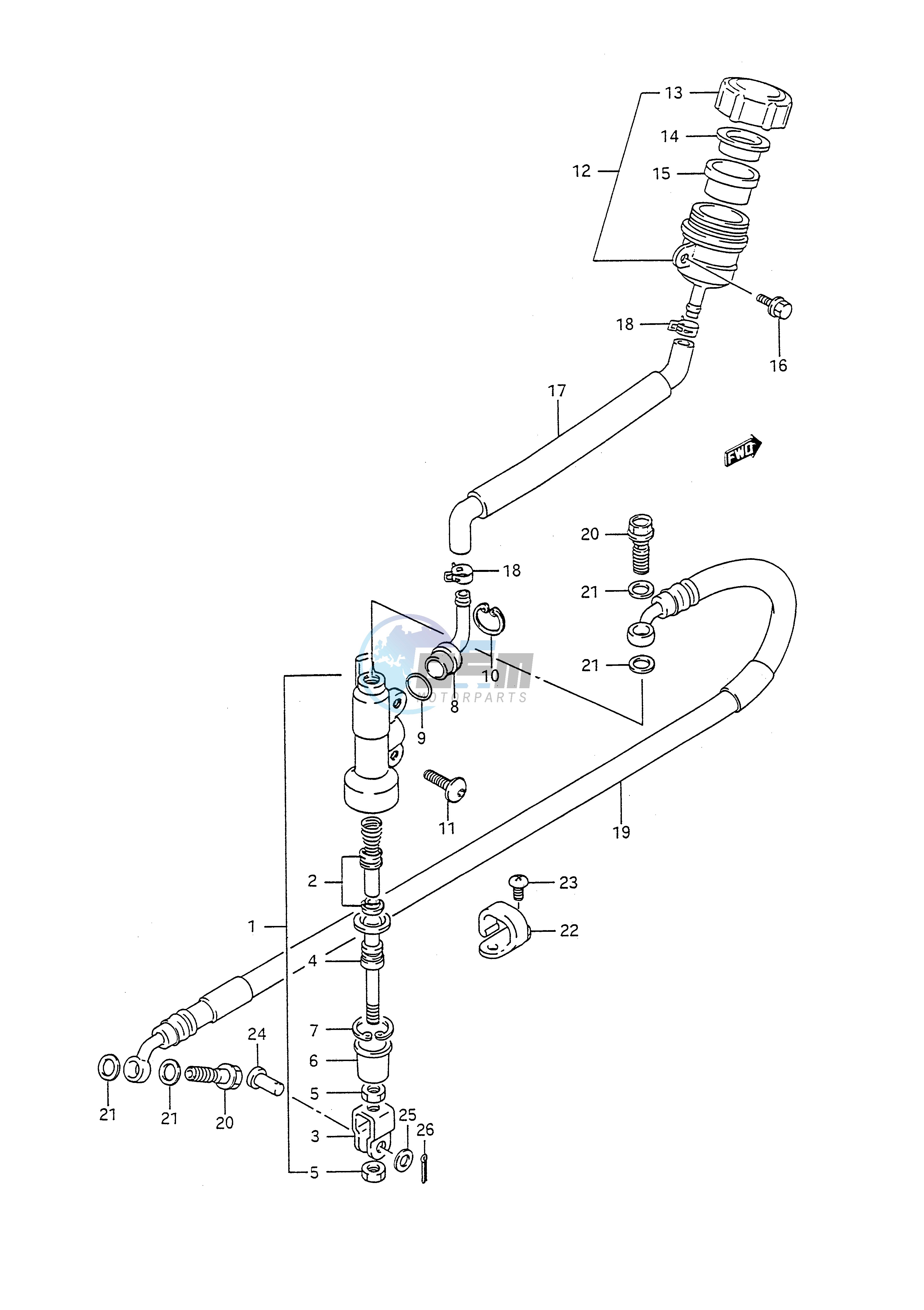 REAR MASTER CYLINDER (MODEL L)