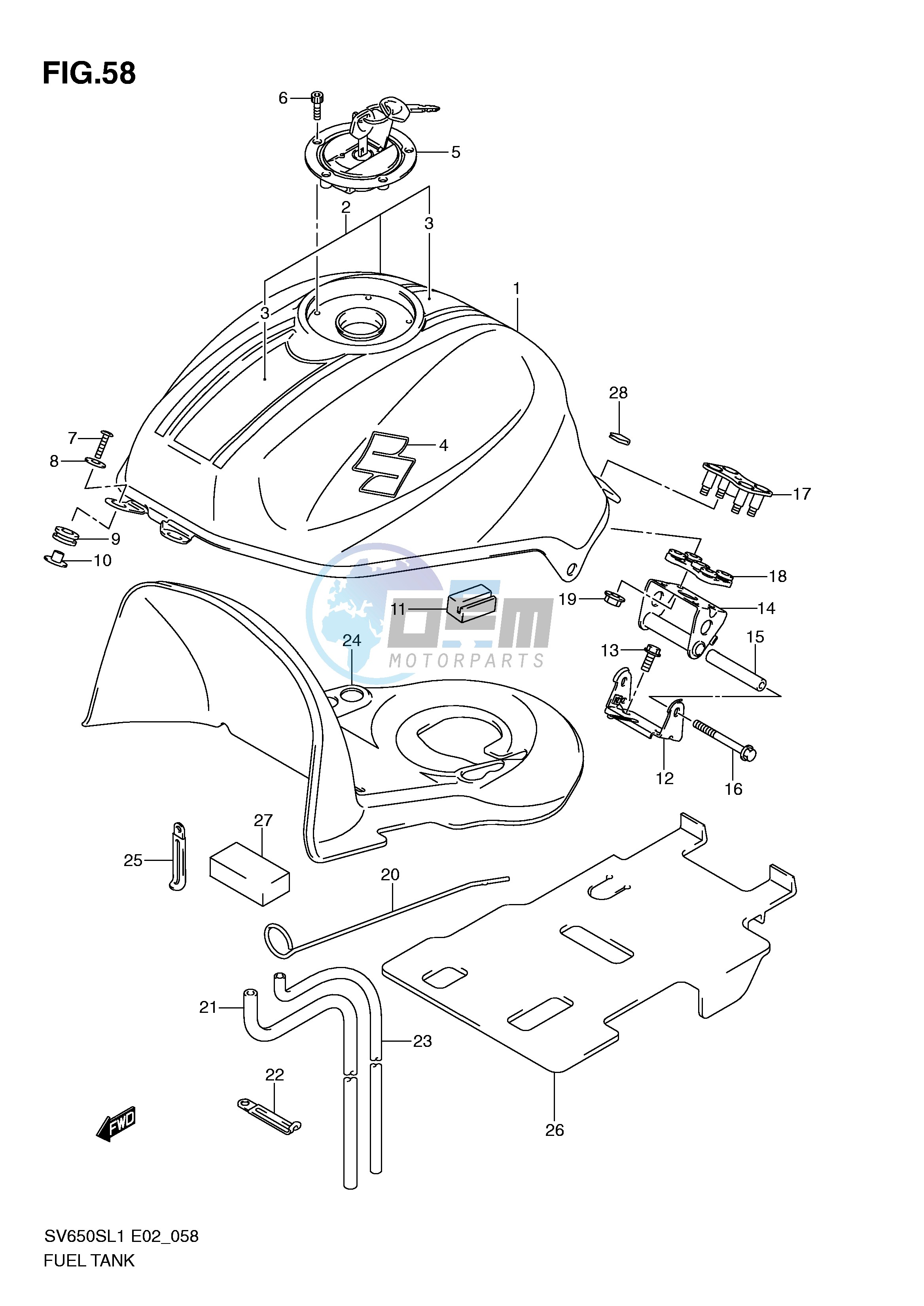 FUEL TANK (SV650SAL1 E24)