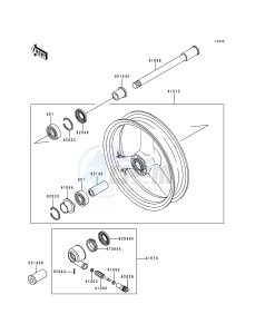 ZX 750 N [NINJA ZX-7RR] (N1-N2) [NINJA ZX-7RR] drawing FRONT WHEEL