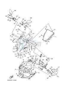 YZF320-A YZF-R3 (B2XF) drawing WINDSHIELD