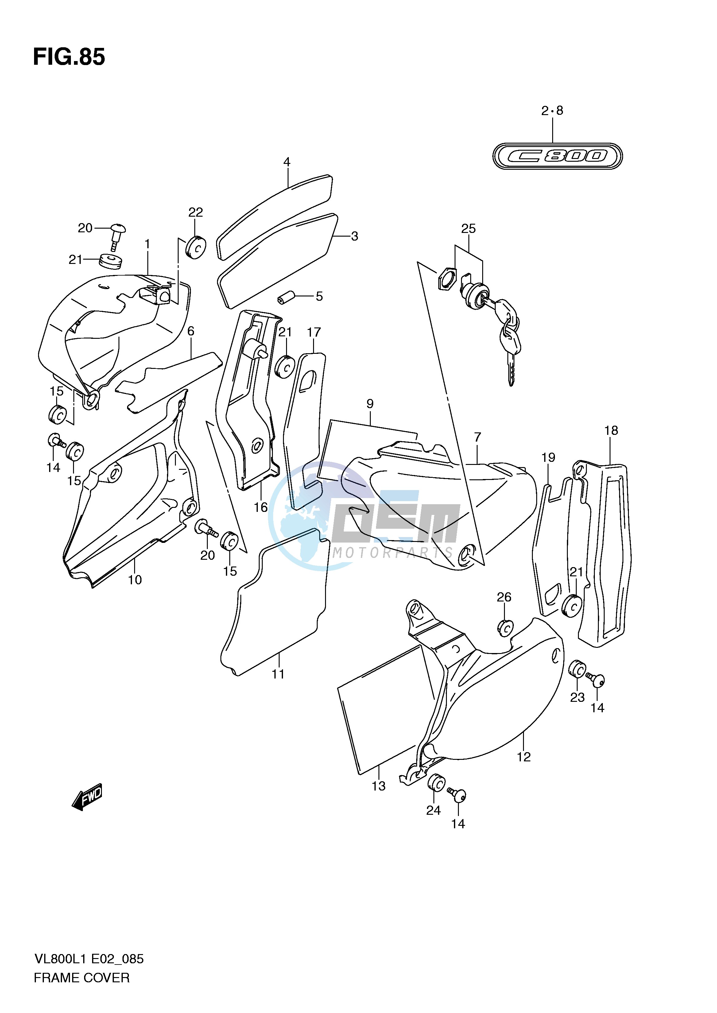 FRAME COVER (VL800CL1 E19)