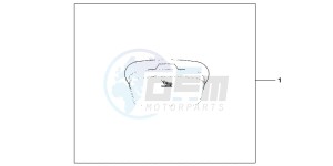 NC700XAD NC700X ABS Europe Direct - (ED) drawing 45L TOP BOX INNERBAG